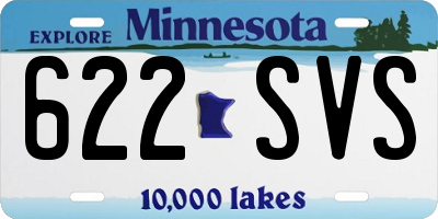 MN license plate 622SVS
