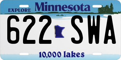 MN license plate 622SWA