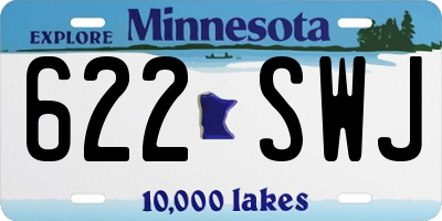 MN license plate 622SWJ
