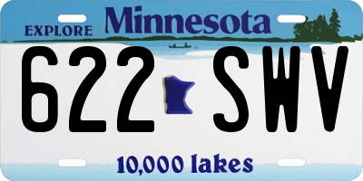 MN license plate 622SWV