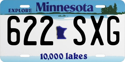 MN license plate 622SXG