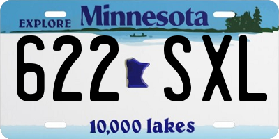 MN license plate 622SXL