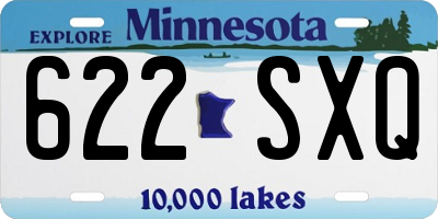 MN license plate 622SXQ
