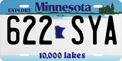 MN license plate 622SYA