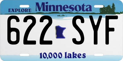 MN license plate 622SYF