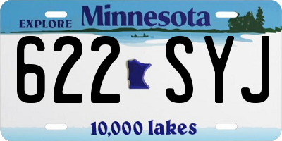 MN license plate 622SYJ