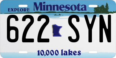 MN license plate 622SYN