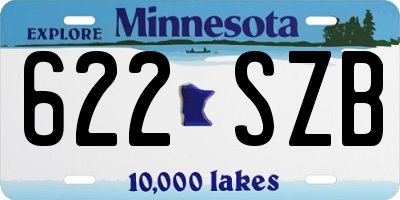 MN license plate 622SZB