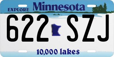 MN license plate 622SZJ