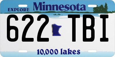 MN license plate 622TBI