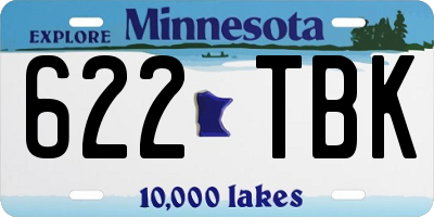 MN license plate 622TBK