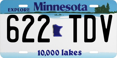 MN license plate 622TDV