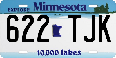 MN license plate 622TJK