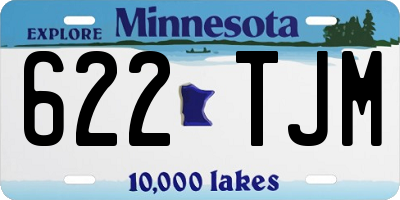 MN license plate 622TJM