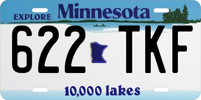 MN license plate 622TKF