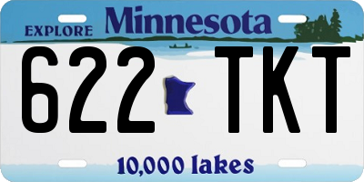 MN license plate 622TKT
