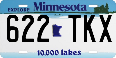 MN license plate 622TKX