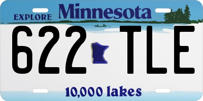 MN license plate 622TLE
