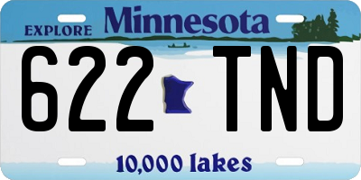 MN license plate 622TND