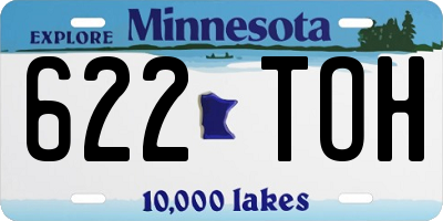 MN license plate 622TOH