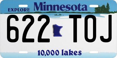 MN license plate 622TOJ