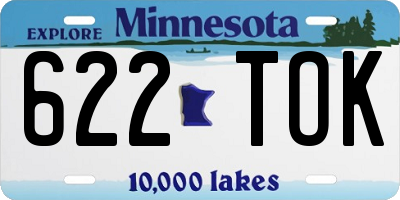 MN license plate 622TOK