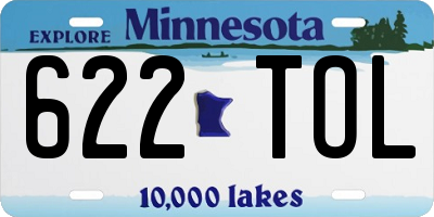 MN license plate 622TOL