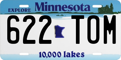 MN license plate 622TOM