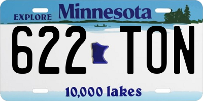 MN license plate 622TON