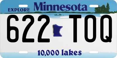 MN license plate 622TOQ