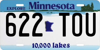 MN license plate 622TOU