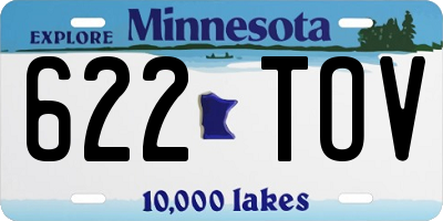 MN license plate 622TOV