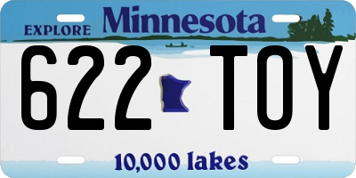 MN license plate 622TOY