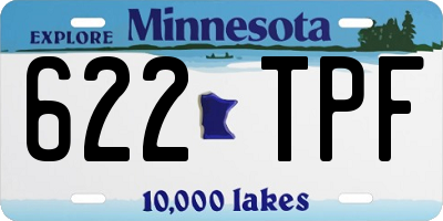 MN license plate 622TPF