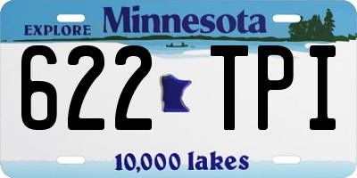 MN license plate 622TPI