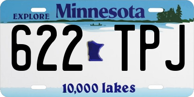 MN license plate 622TPJ
