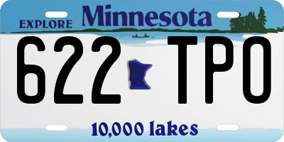 MN license plate 622TPO