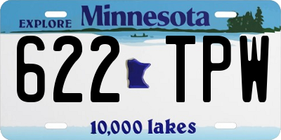 MN license plate 622TPW