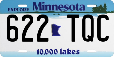 MN license plate 622TQC