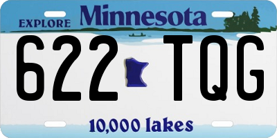 MN license plate 622TQG