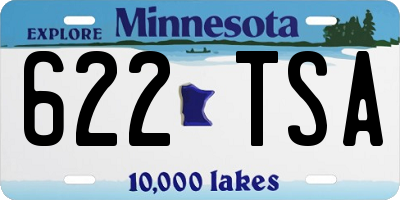 MN license plate 622TSA