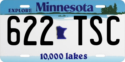 MN license plate 622TSC