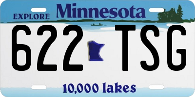 MN license plate 622TSG