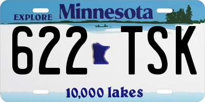 MN license plate 622TSK