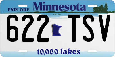 MN license plate 622TSV
