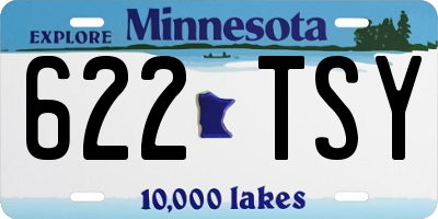 MN license plate 622TSY