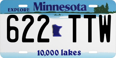 MN license plate 622TTW