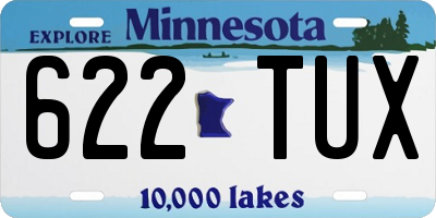 MN license plate 622TUX