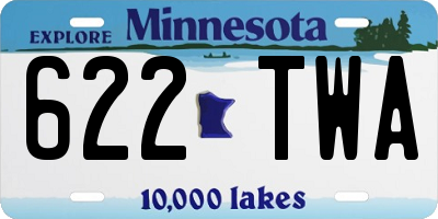 MN license plate 622TWA