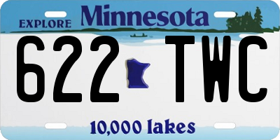 MN license plate 622TWC